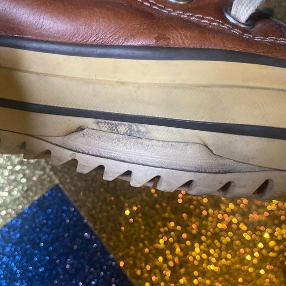 CONVERSE LTHR VTG WARM COGNAC Sneakers FLAWED RARE - Picture 7 of 16